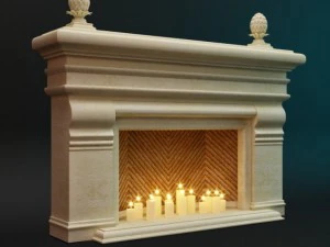 chemin&eacute;e en gr&egrave;s Modèle 3D