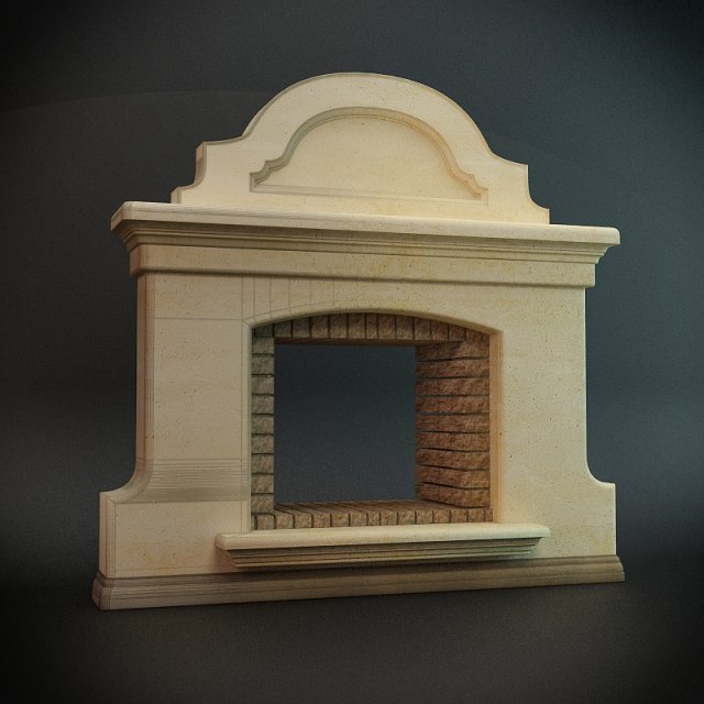 mediterranean fireplace 3D 模型 .c4d .max .obj .3ds .fbx .stl .blend 