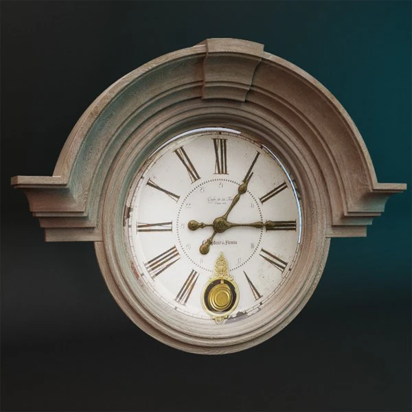 traditional clock 3D Model .c4d .max .obj .3ds .fbx .stl .blend 