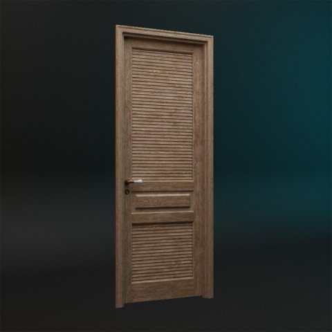 traditional style door Modello 3D .c4d .max .obj .3ds .fbx .stl .blend 