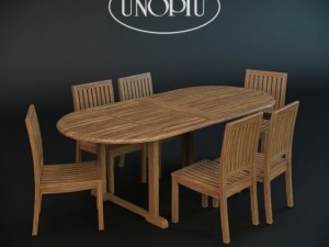 garden chair and table lydiatamil 3D Модель