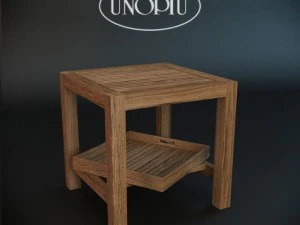 teak square coffee table 3D Model