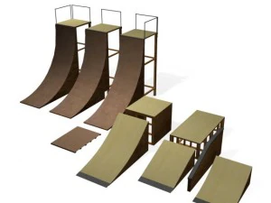 Skate-Rampen 3D Modell