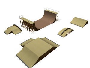 skate ramps 3D मॉडल