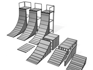 skate ramps 3D Model
