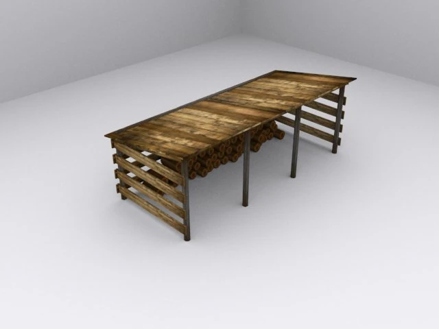 woodshed 3D Model .c4d .max .obj .3ds .fbx .stl .blend