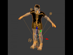 male human model  rigged and animated 3D Модель