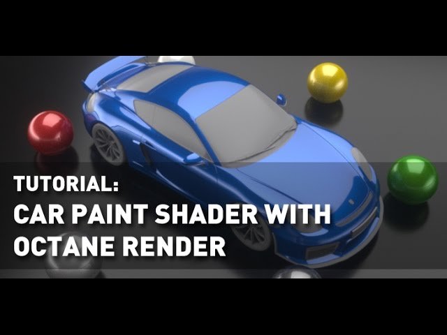 Car paint material in octane render 