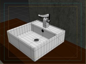 modern faucet  sink   kraus unicus 3D Model