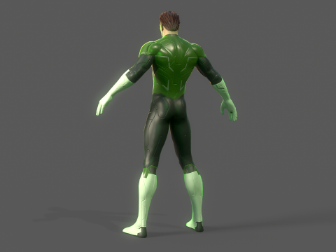 Green Lantern Hal Jordan Rig 3Dモデル