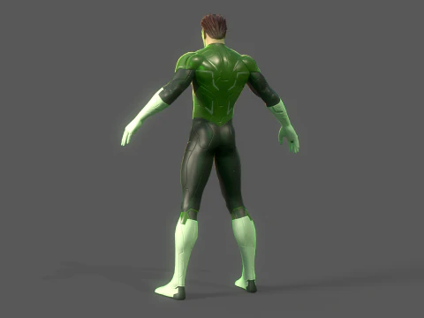 Green Lantern Hal Jordan Rig 3D Model