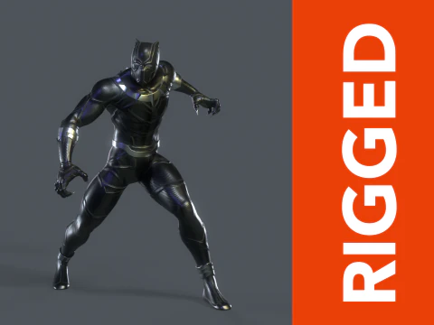 Черная пантера 3D Модель