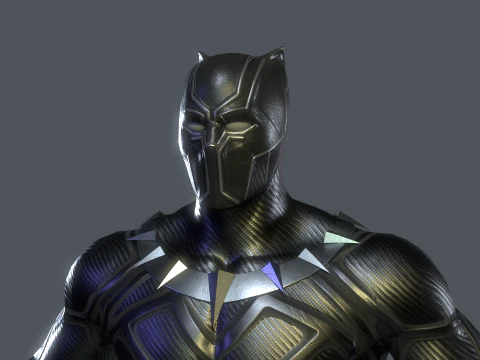Black Panther Rig 3D Model