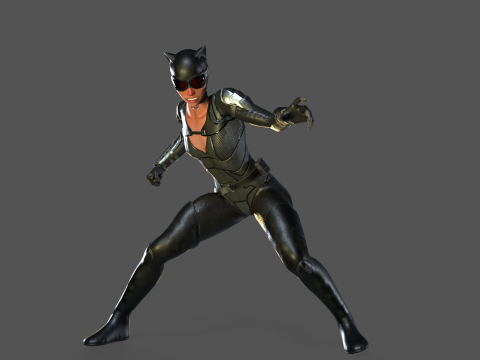 Catwoman Rig 3D Модель