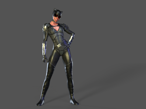 Catwoman Rig 3D Модель