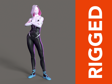 Spider-Gwen Rig 3D Model