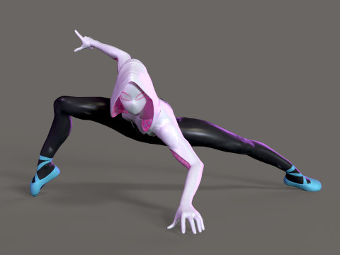 Spider-Gwen Rig 3D Model