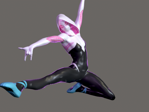 Spider-Gwen Rig 3D Model