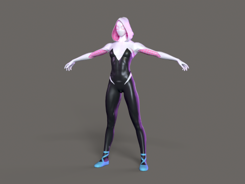 Spider-Gwen Rig 3D Model