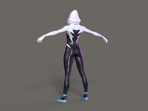 Spider-Gwen Rig 3D Model