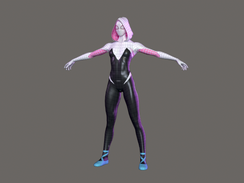 Spider-Gwen Rig 3D Model