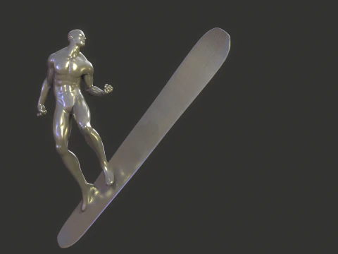 Silver Surfer Rig 3D Model
