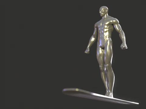 Silver Surfer Rig 3D Model