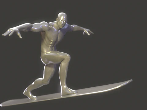 Silver Surfer Rig 3D Model