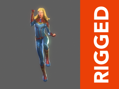 Captain Marvel Rig Modelo 3D