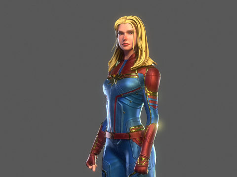 Captain Marvel Rig 3D Model