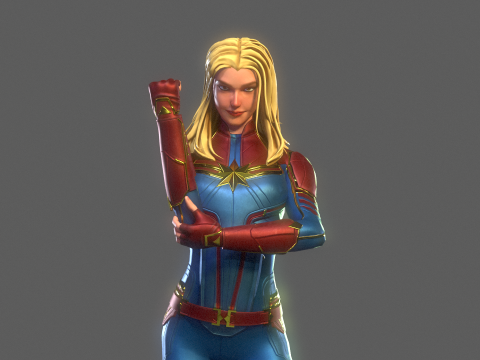 Captain Marvel Rig 3D Model
