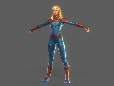 Captain Marvel Rig 3D Model
