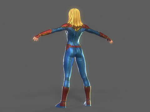 Captain Marvel Rig 3D Model