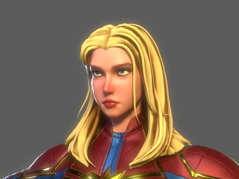 Captain Marvel Rig 3D Model