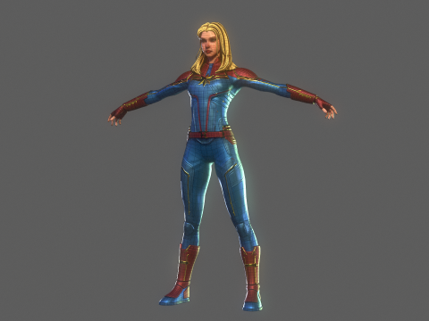 Captain Marvel Rig 3D Model
