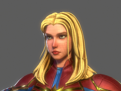 Captain Marvel Rig 3D Model