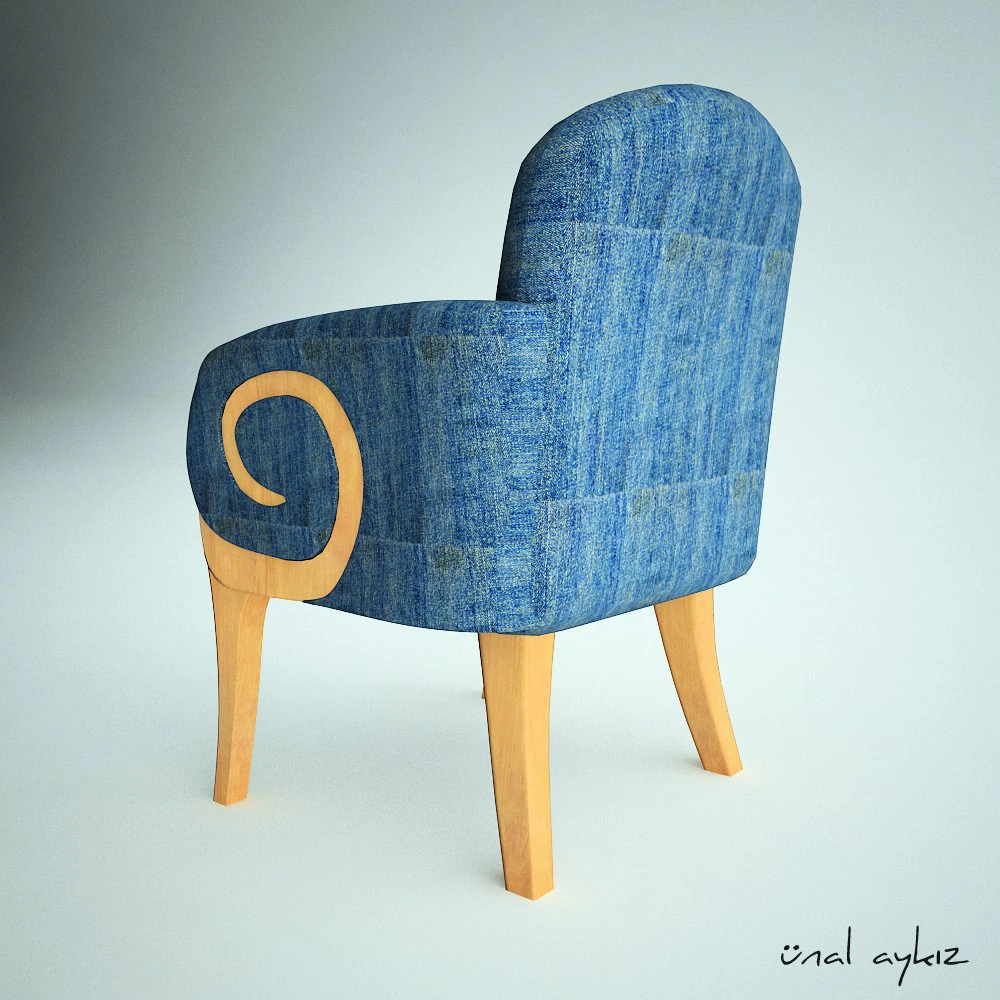 chair 3D Model .c4d .max .obj .3ds .fbx .stl .blend 