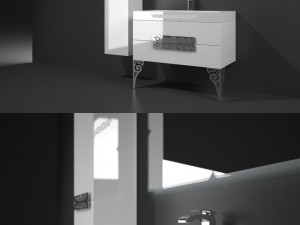bathroom furniture coquille flow Model 3D