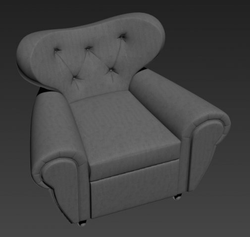 armchair 3D Model .c4d .max .obj .3ds .fbx .stl .blend 