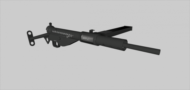 sten mkii 3D Model .c4d .max .obj .3ds .fbx .stl .blend 