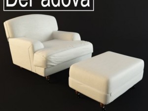 raffles armchair puff depadova 3D Model