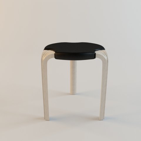 stool f600 artek 3Dモデル .c4d .max .obj .3ds .fbx .stl .blend 