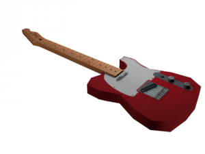 low poly guitar  fender telecaster 3D 模型