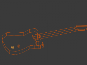 low poly guitar  fender telecaster 3D 模型