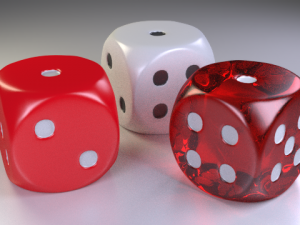 realistic dice Modèle 3D