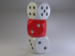 realistic dice Modèle 3D