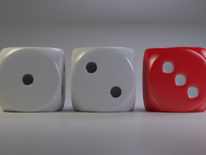 realistic dice Modèle 3D