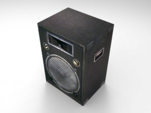 low poly speakers Modèle 3D