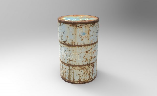 low poly barrel 3D Model .c4d .max .obj .3ds .fbx .stl .blend 