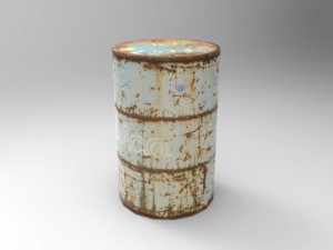 low poly barrel Modèle 3D